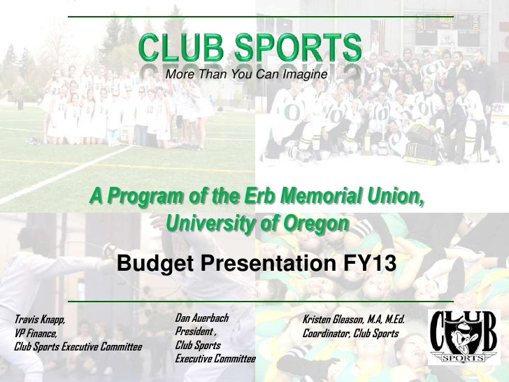 club sports budget presentation fy2013 show 2