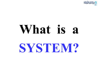 What  is  a SYSTEM? 