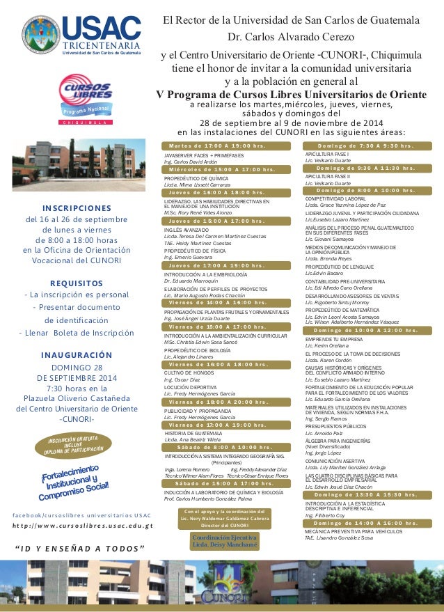 Cursos universitarios