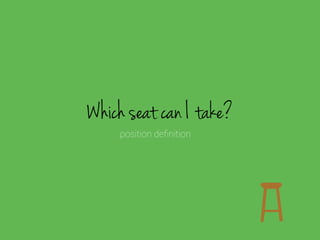 Which seat can I take?
position deﬁnition

 