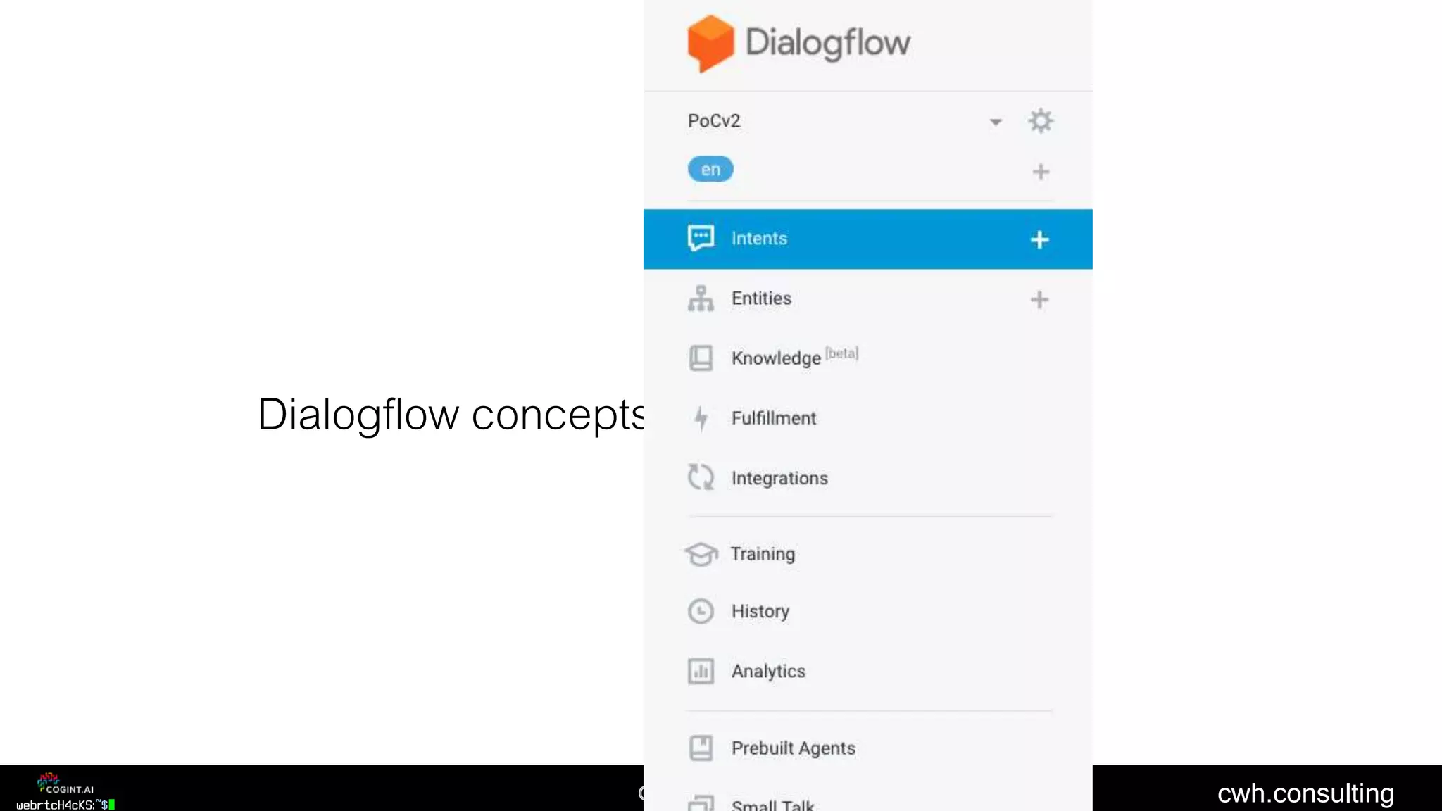 cwh.consulting
Dialogflow concepts
 