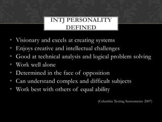 Clues to intj | PPTX