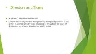Company Law -Company Management-director | PPTX