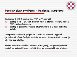 Patellar clunk syndrome | PPT