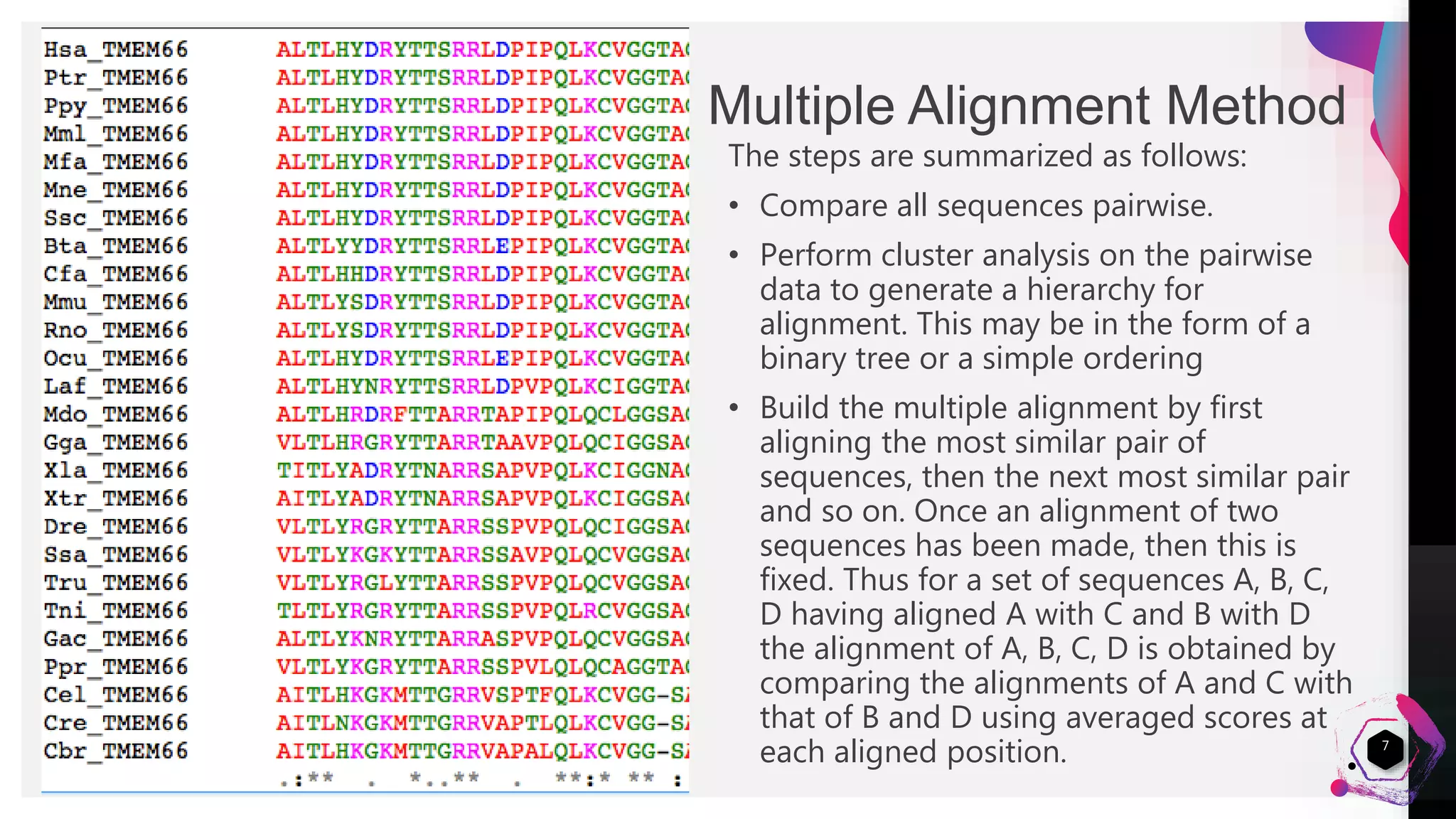Clustal W - Multiple Sequence alignment | PPTX | Genetics | Science