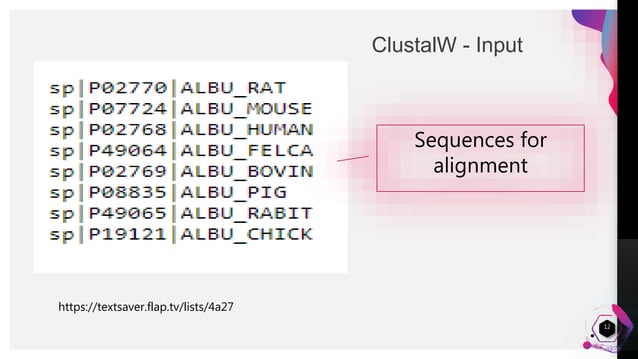Clustal W - Multiple Sequence alignment | PPTX | Genetics | Science