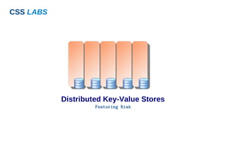 CSS LABS




           Distributed Key-Value Stores
                    Featuring Riak
 