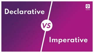 Declarative
VS
Imperative
 