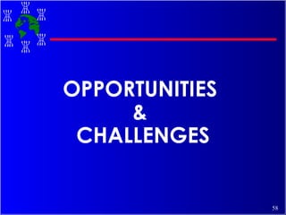OPPORTUNITIES  &  CHALLENGES 