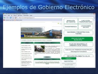 Ejemplos de Gobierno Electrónico 