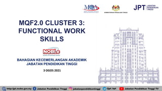 CLUSTER 3: FUNCTIONAL WORK SKILLS WEBINAR SLIDES | PDF