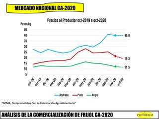 MERCADO NACIONAL CA-2020
“GCMA, Comprometidos Con La Información Agroalimentaria”
ANÁLISIS DE LA COMERCIALIZACIÓN DE FRIJO...