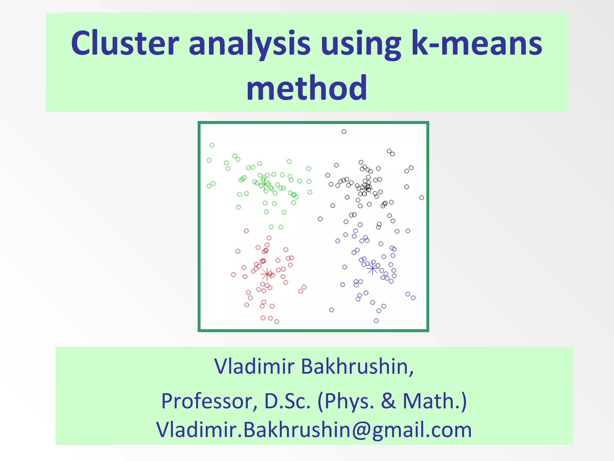 Cluster analysis using k-means method in R | PPT