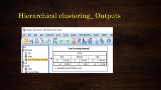Hierarchical clustering_ Outputs
 
