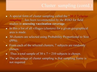 Cluster and multistage sampling | PPTX