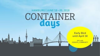 Early Bird
until April 30
20% with
CDS2018_COMMUNITY
 