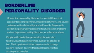 CLUSTER B PERSONALITY DISORDER