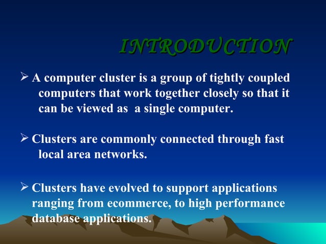 Cluster Computing | PPT