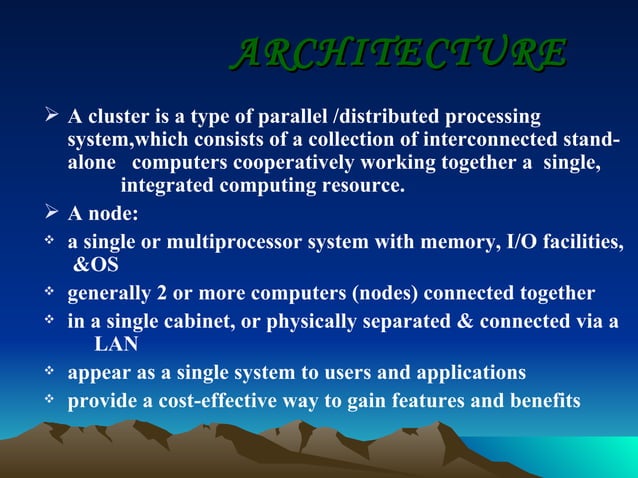 Cluster Computing | PPT