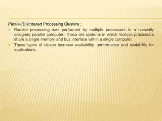 Cluster computing | PPT