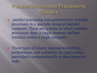 Cluster computing pptl (2) | PPT