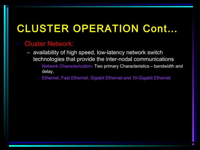 Cluster Computing Seminar. | PPT