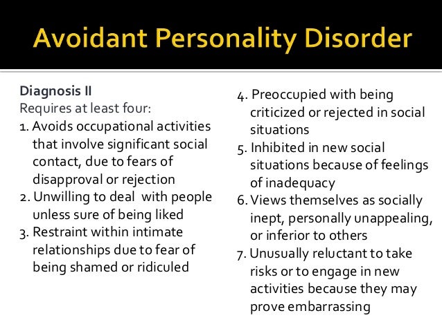 Cluster C Personality Disorders For Ncmhce Study