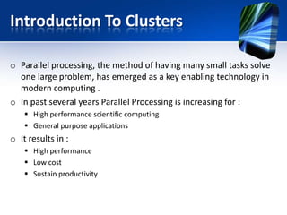 Parallel Clusters In Data Clustering | PPTX