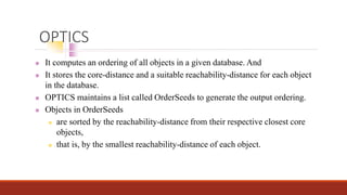 Density based clustering | PPTX