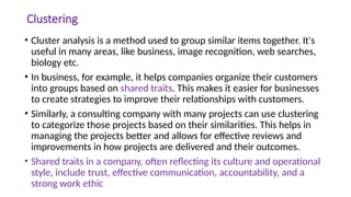 CLUSTERING, differnt type of clusterings | PPTX