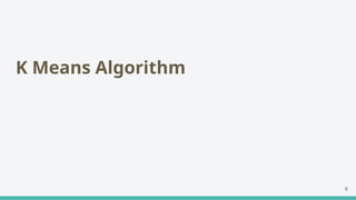 K Means Algorithm
8
 