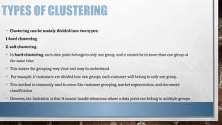 Comprehensive Overview of Clustering Techniques in Machine Learning | PPTX