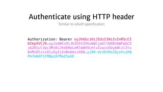 Authorization:	Bearer	eyJhbGciOiJIUzI1NiIsInR5cCI
6IkpXVCJ9.eyJzdWIiOiJkZS5tZXkubWljaGllbEBnbWFpbC5
jb20iLCJpc3MiOiJhdXRoLmRlbWV5LmlvIiwicGVybWlzc2lv
bnMiOlsicGluZyIsInBvbmciXX0.yj84-dz1D1HoJQjehsjHQ
Pm7m60FtCM8pi87MaI5eUE
								
 