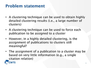 Cluster stability