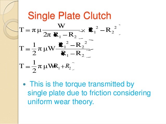 Design Of Single Plate Clutch Pdf Design Of Single Plate Clutch Pdf