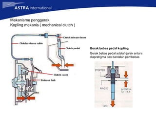 materi kopling (clutch) pada kendaraan ringan | PPTX