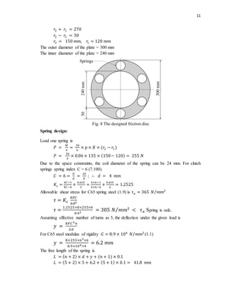 Spring Plate Calculation Clutches | DOCX