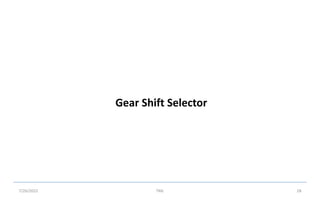 Gear Shift Selector
7/26/2022 TML 28
 