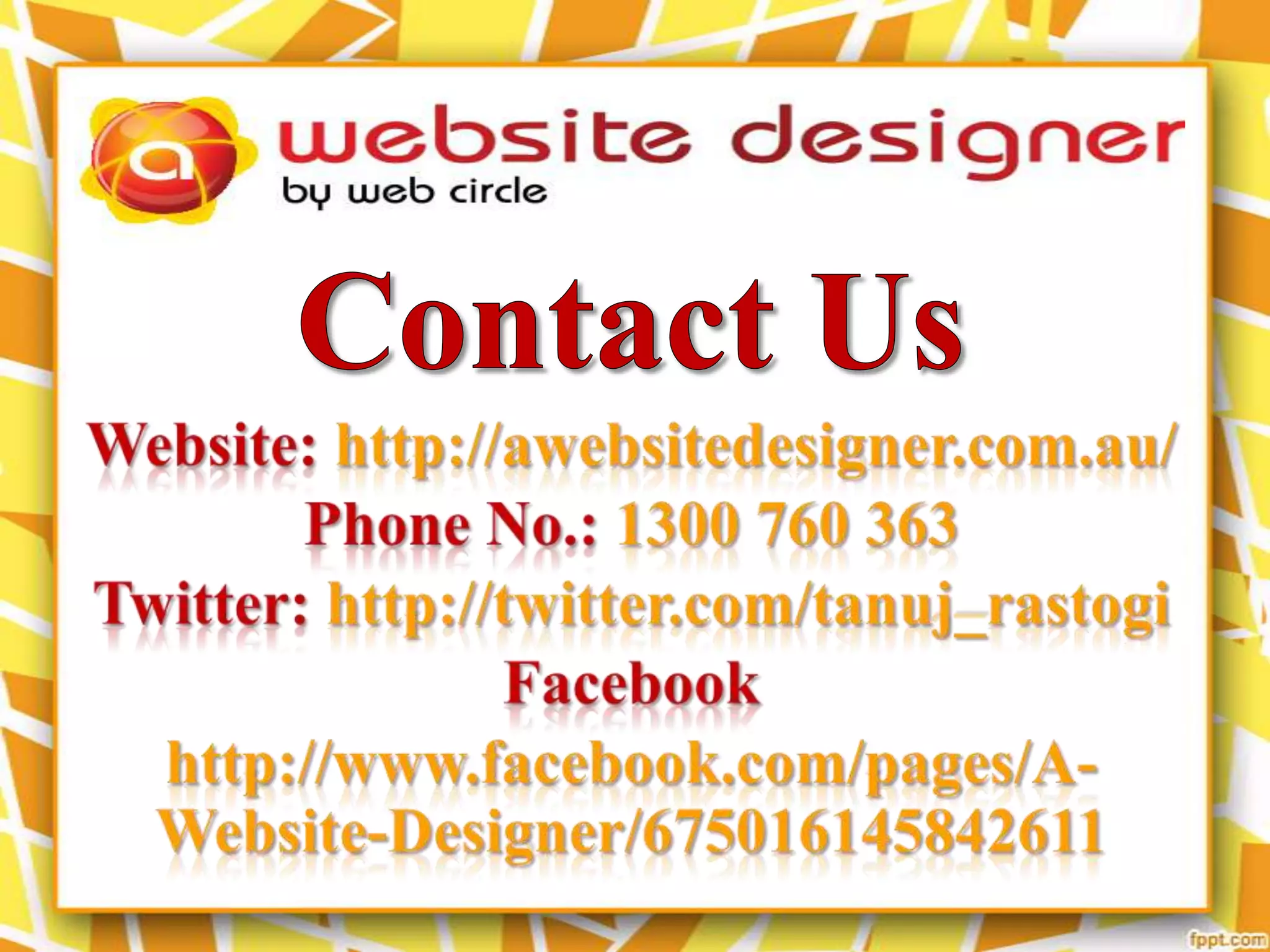 Clutter free homepage design