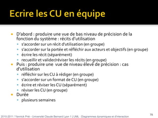 A quoi servent les CU ? Clarifier les processus métier 