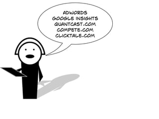 adwords
Google insights
 quantcast.com
  compete.com
 clicktale.com
 