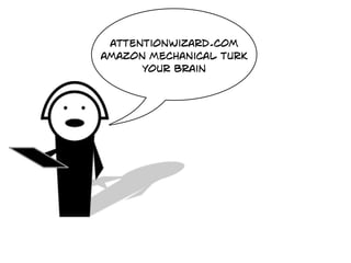 attentionwizard.com
amazon mechanical turk
      your brain
 
