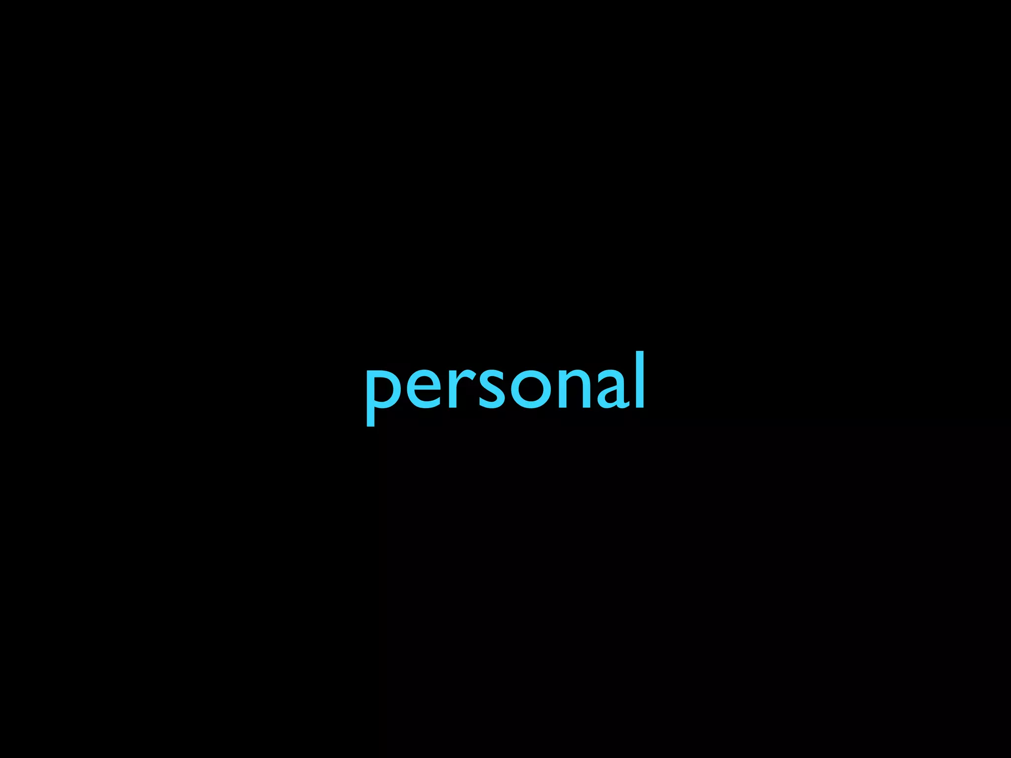 personal
 