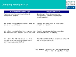 Changing Paradigms (2) 