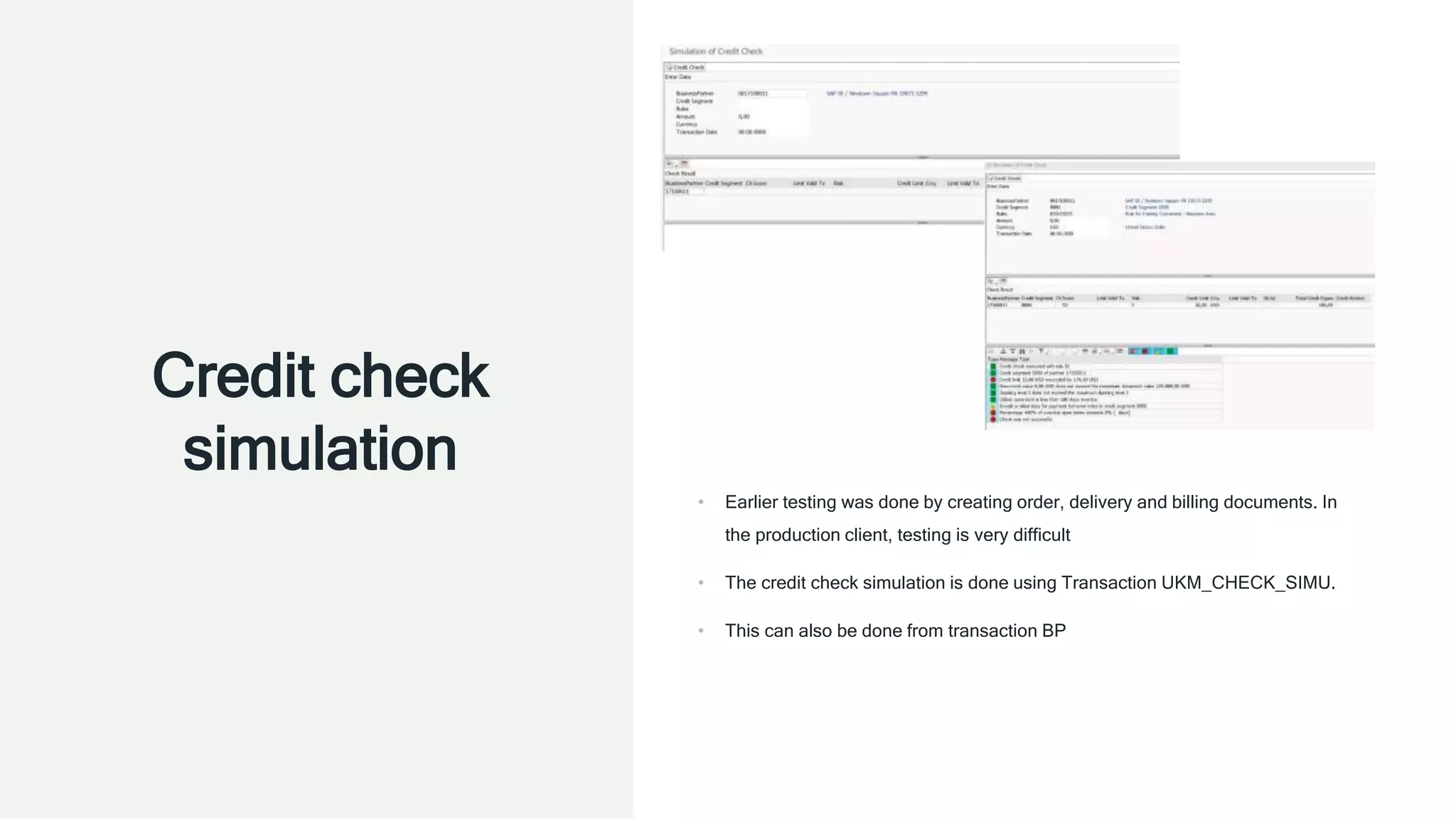 Simu Bp Credit Management S/4 Hana | PPTX