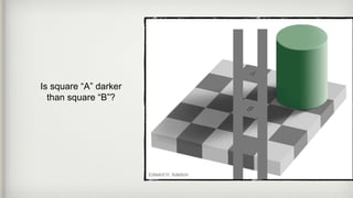 Is square “A” darker
than square “B”?
 