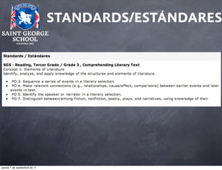 STANDARDS/ESTÁNDARES

jueves 1 de septiembre de 11

 