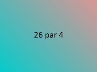 26 par 4 