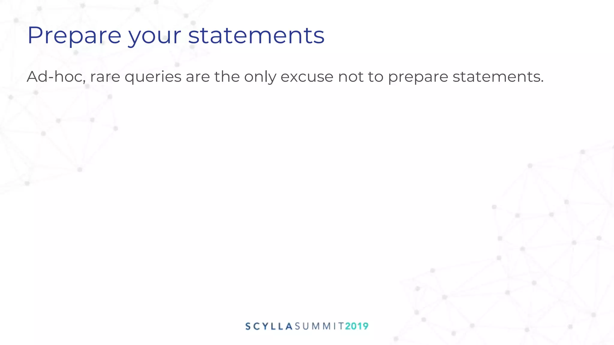 Prepare your statements
Ad-hoc, rare queries are the only excuse not to prepare statements.
 