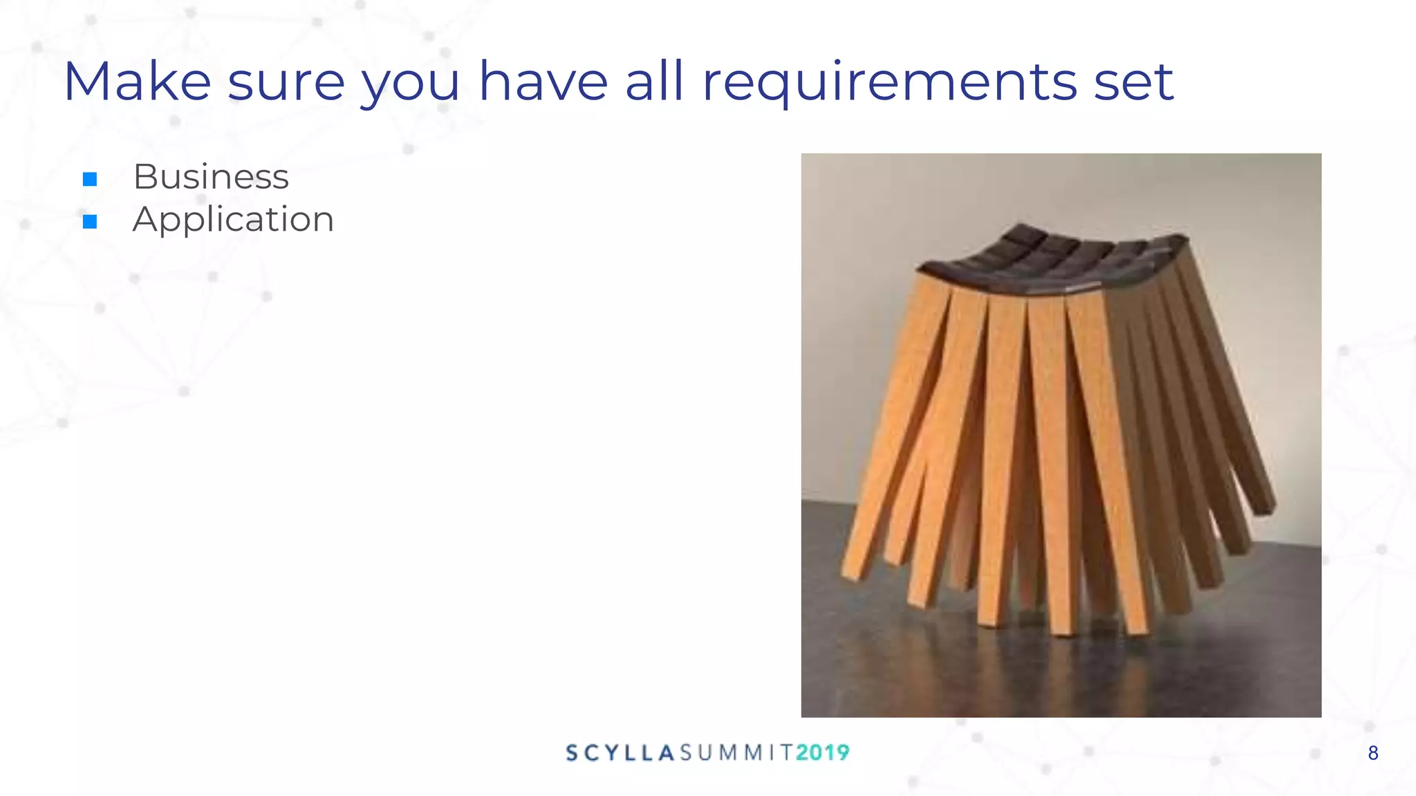 Make sure you have all requirements set
8
■ Business
■ Application
 